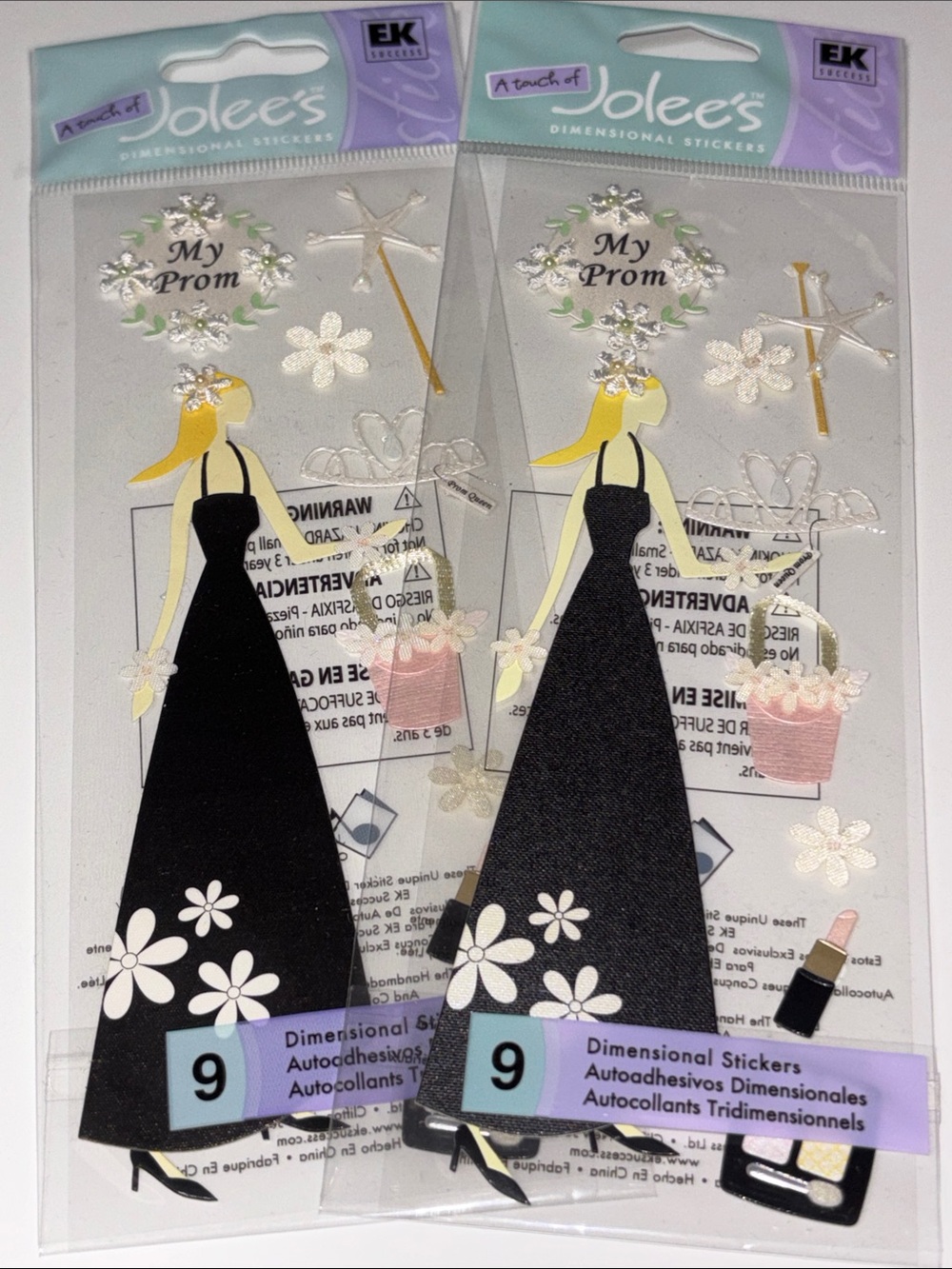 Jolees Boutique HER PROM Scrapbook Stickers dress queen lipstick tiara flowers